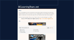 Desktop Screenshot of oclearningteam.net